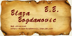 Blaža Bogdanović vizit kartica